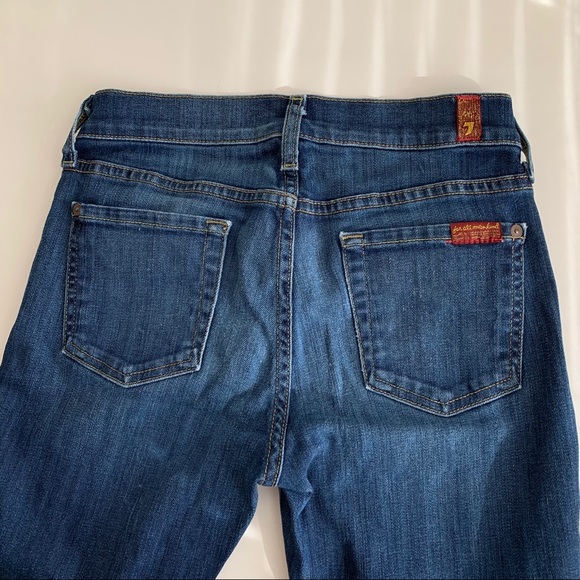 7 For All Mankind Dark Wash Skinny Jeans - Picture 4 of 6